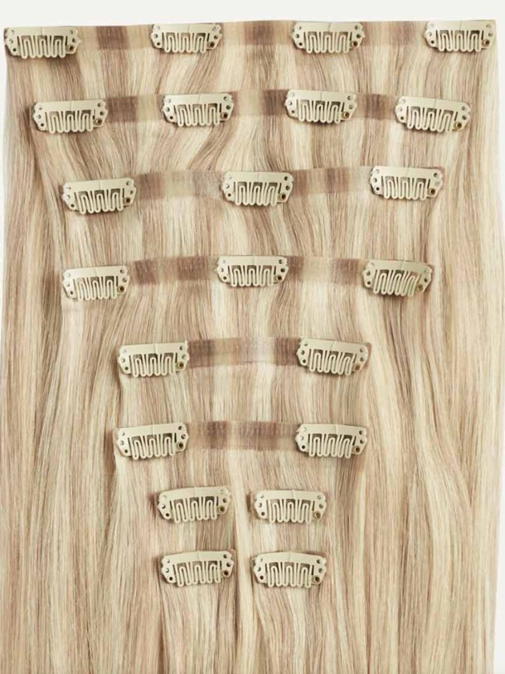 20" Seamless Dimensional Beige Blonde Clip-Ins (180g)